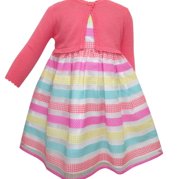 Toddler Girl Blueberi Boulevard Stripe Dress - Picture 2 of 4
